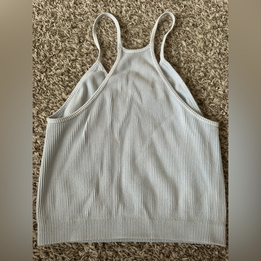 ADODOS Ribbed Soft Blue Tank Top - Picture 2 of 4